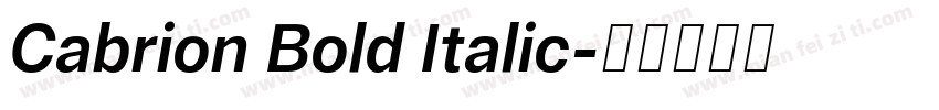 Cabrion Bold Italic字体转换